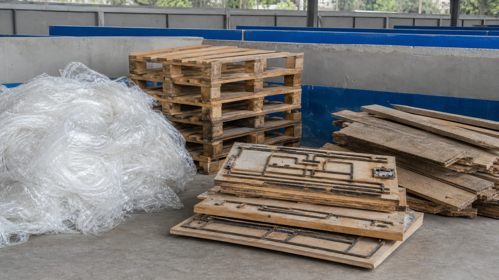 Flussi monomateriale di legno e plastica selezionati