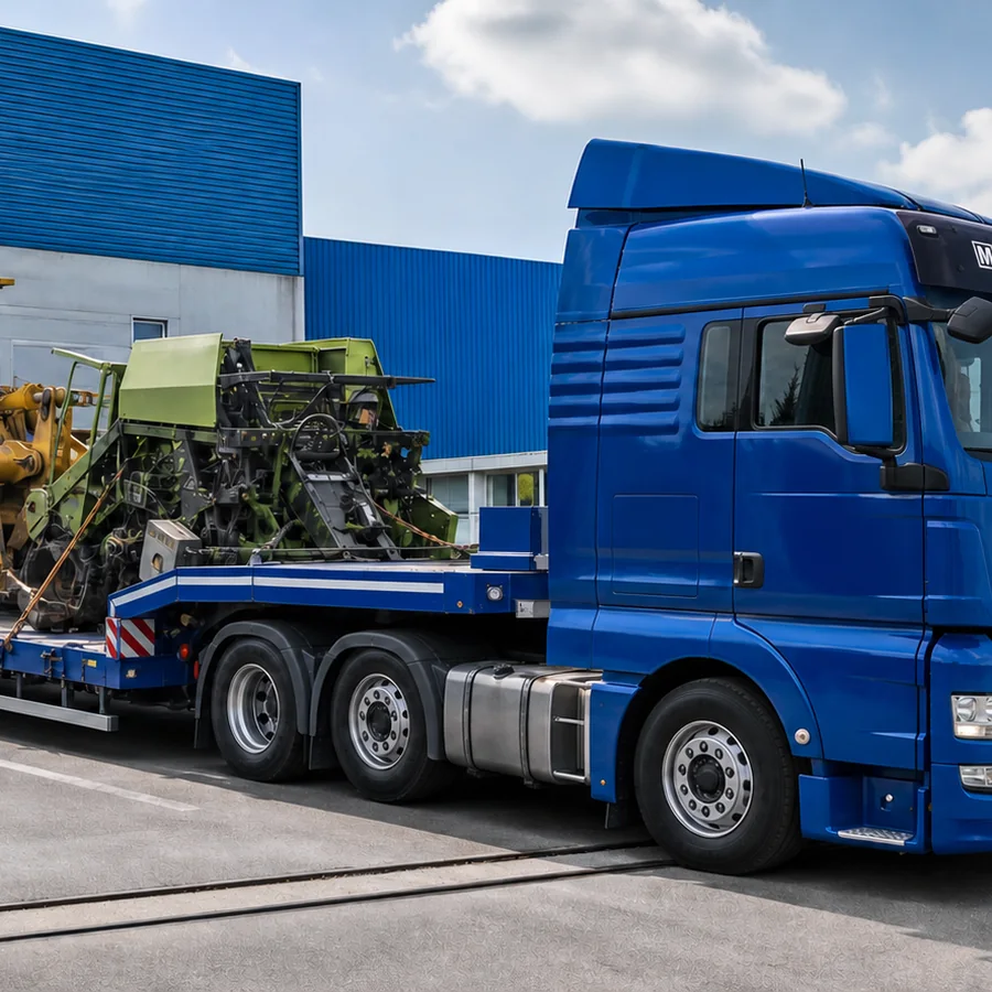 Camion MAN blu MPS per la presa in carico e il trasporto autorizzato di mezzi fuori uso